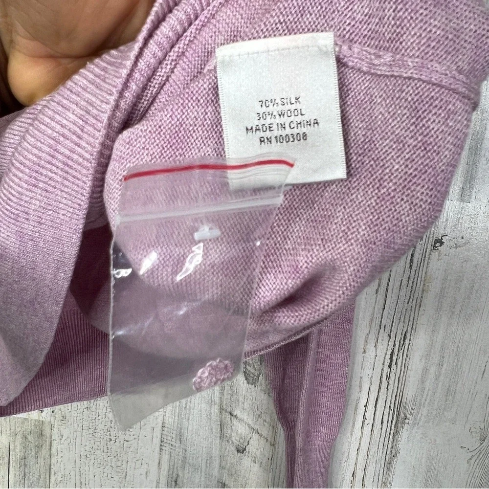 Peter Millar Mens XL Sweater Silk Wool Purple 1/4 Zip‎ Preppy Pullover